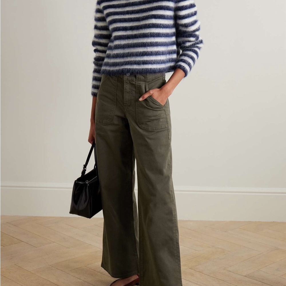 FRAME Modern Pocket cotton-blend wide-leg cargo pants